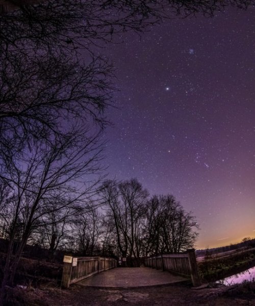 Use high ISO to capture stars in the night sky.