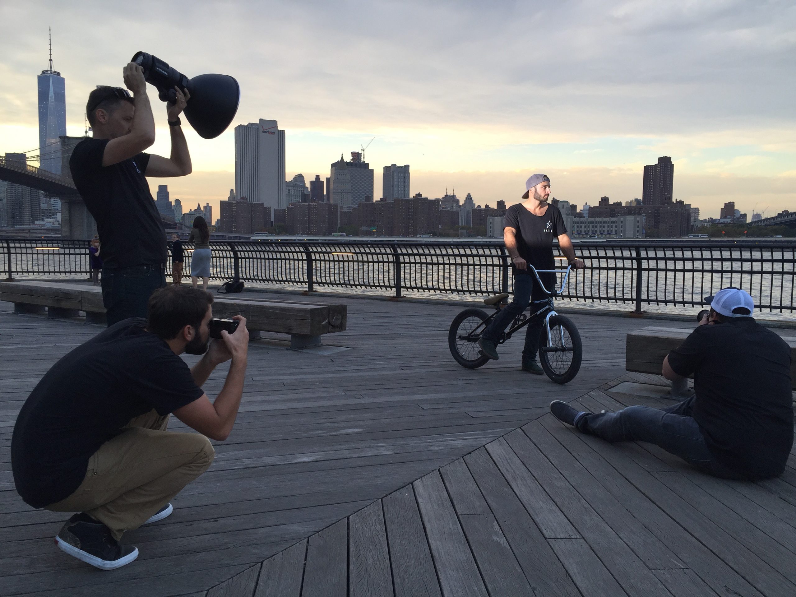 Corey Martinez portraits under the Brooklyn Bridge. Photo © 2015 Amanda Swinhart.